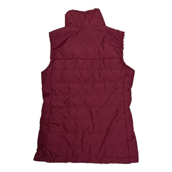 THE NORTH FACE Reversible 2-in-1 Faux Fur Fleece Red Vest Womens XS - Picture 5 of 6